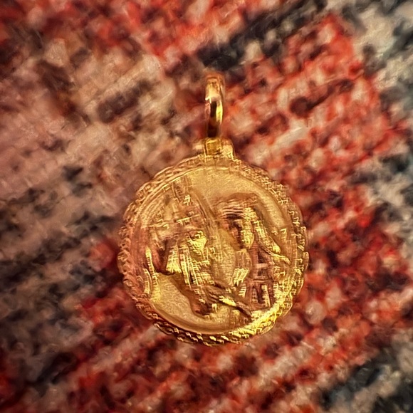 Awe Inspired Mini Rhiannon Gold Coin Pendant Necklace - Picture 2 of 5